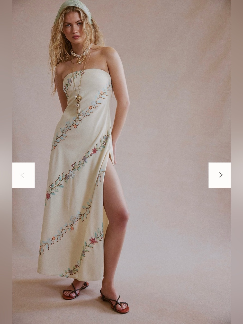 Free People Floral Visions Embellished Maxi Dress